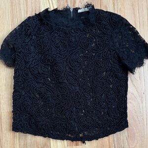 zara Black Lace Top